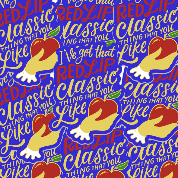 Red Lip, Classic Sticker